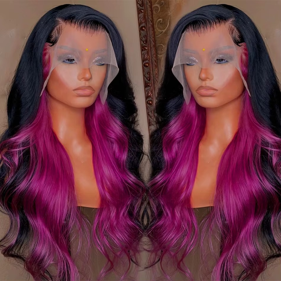 Black & Pink Wig